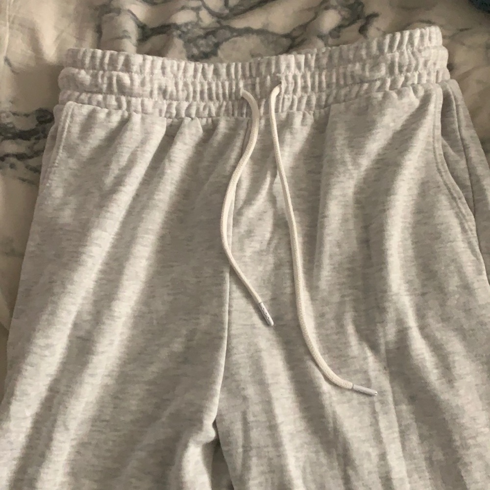 Small light-gray sweats from garage